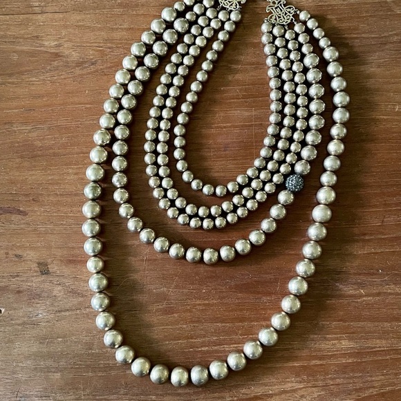 Anthropologie Jewelry - Anthropologie Gold Jumbo Beaded Necklace